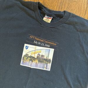 Y2K AFT National Convention‎ Boston 2006 Mens XL Tee Navy USA Union Made Teacher